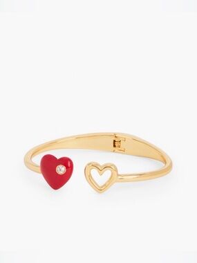 Talbots Red Enamel Heart Bangle Bracelet